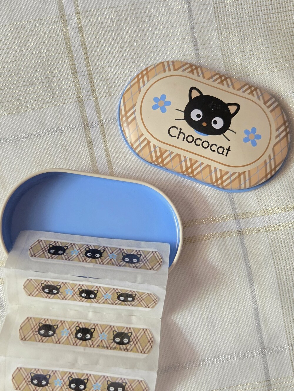 Sanrio 1996 Chococat Adhesive Bandages & Tin
